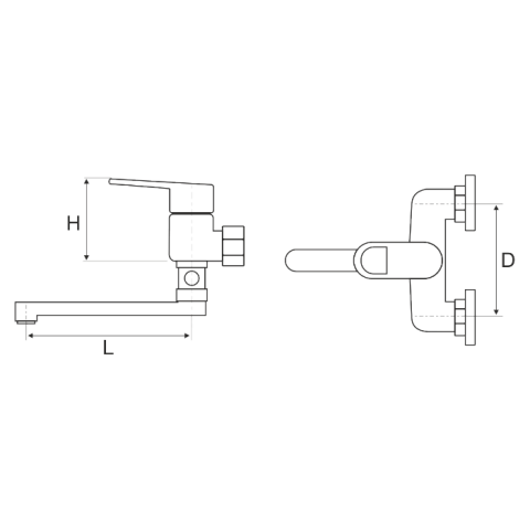 Baterie cadă duș 35 mm cu pipă | 5 ANI [1]