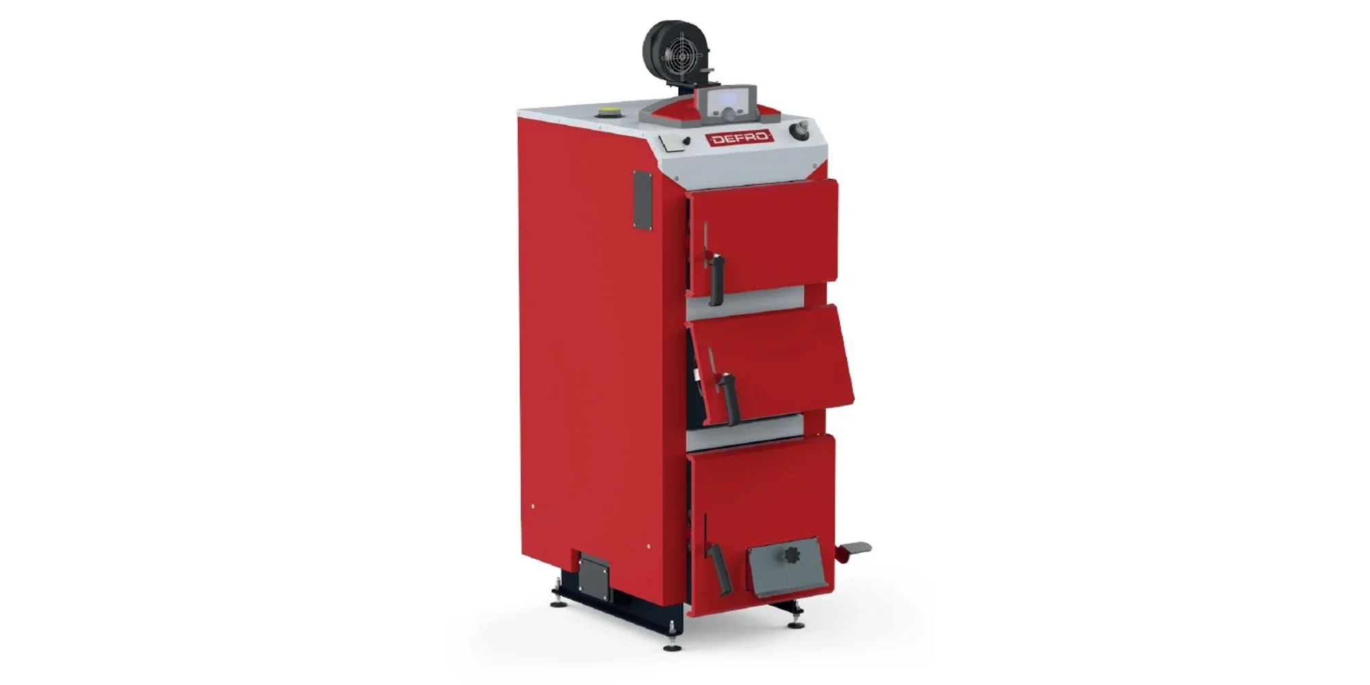 Centrale termice pe lemn - Cazan pe Lemne DEFRO KDR Plus 25 kW cu Ventilator | Otel 6mm