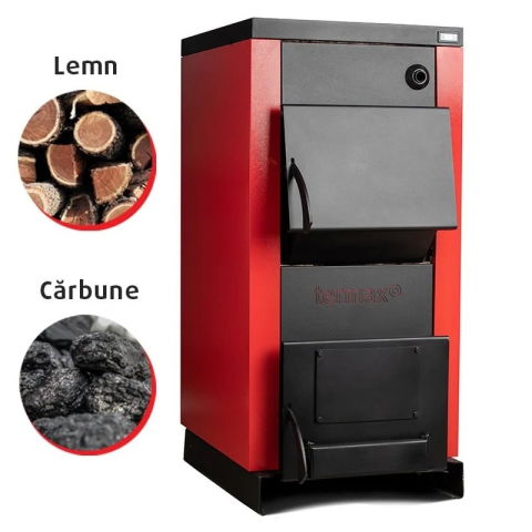 Centrala pe lemn Termax 35 kW, ardere standard, manta apa 105 L, otel 5 mm, tiraj natural