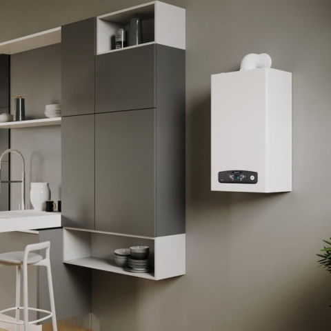 Centrala termică în condensare Ariston Cares S 24 kW – Gaz/GPL, schimbător inox, incalzire + ACM, kit evacuare inclus [3]