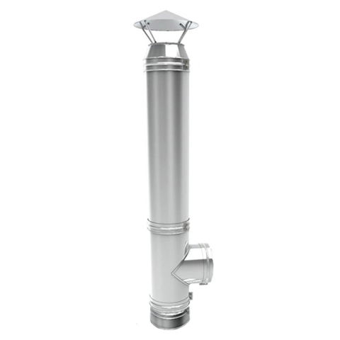 Cosuri de fum - Cos de fum inox dublu perete 180 mm, 4 metri, complet pentru montaj – centrale lemn, carbune, peleti