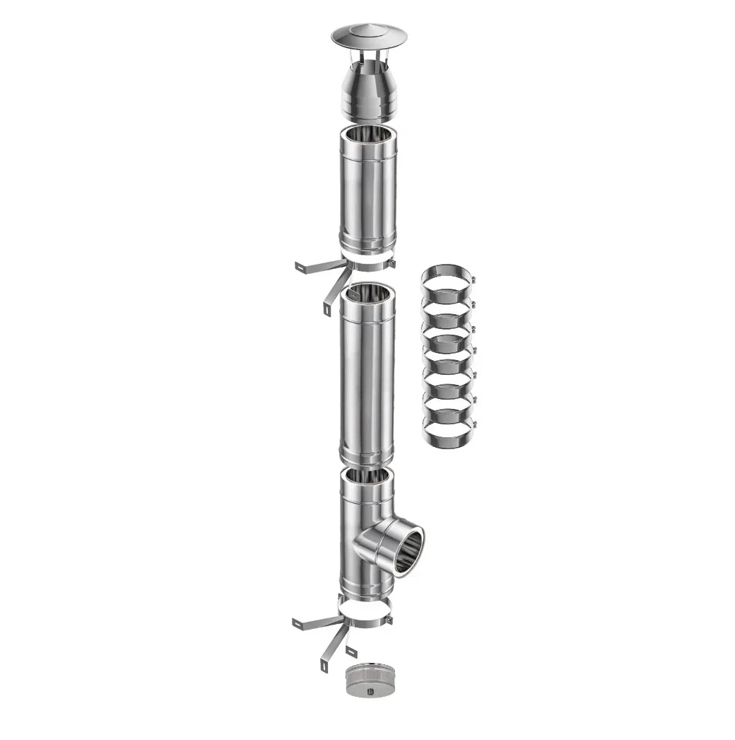 Cosuri de fum - Coș de fum inox dublu perete Ø200 mm 6 m kit complet