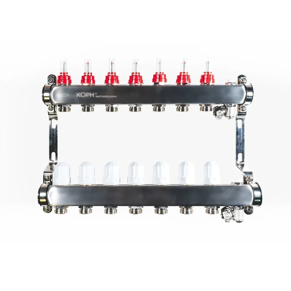 Distribuitor încălzire pardoseală KOPH 7 circuite inox 1”