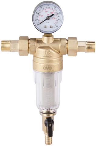 Fitinguri si armaturi - Filtru Impurități cu Purjare 1/2" – Corp Alamă cu Sita Inox