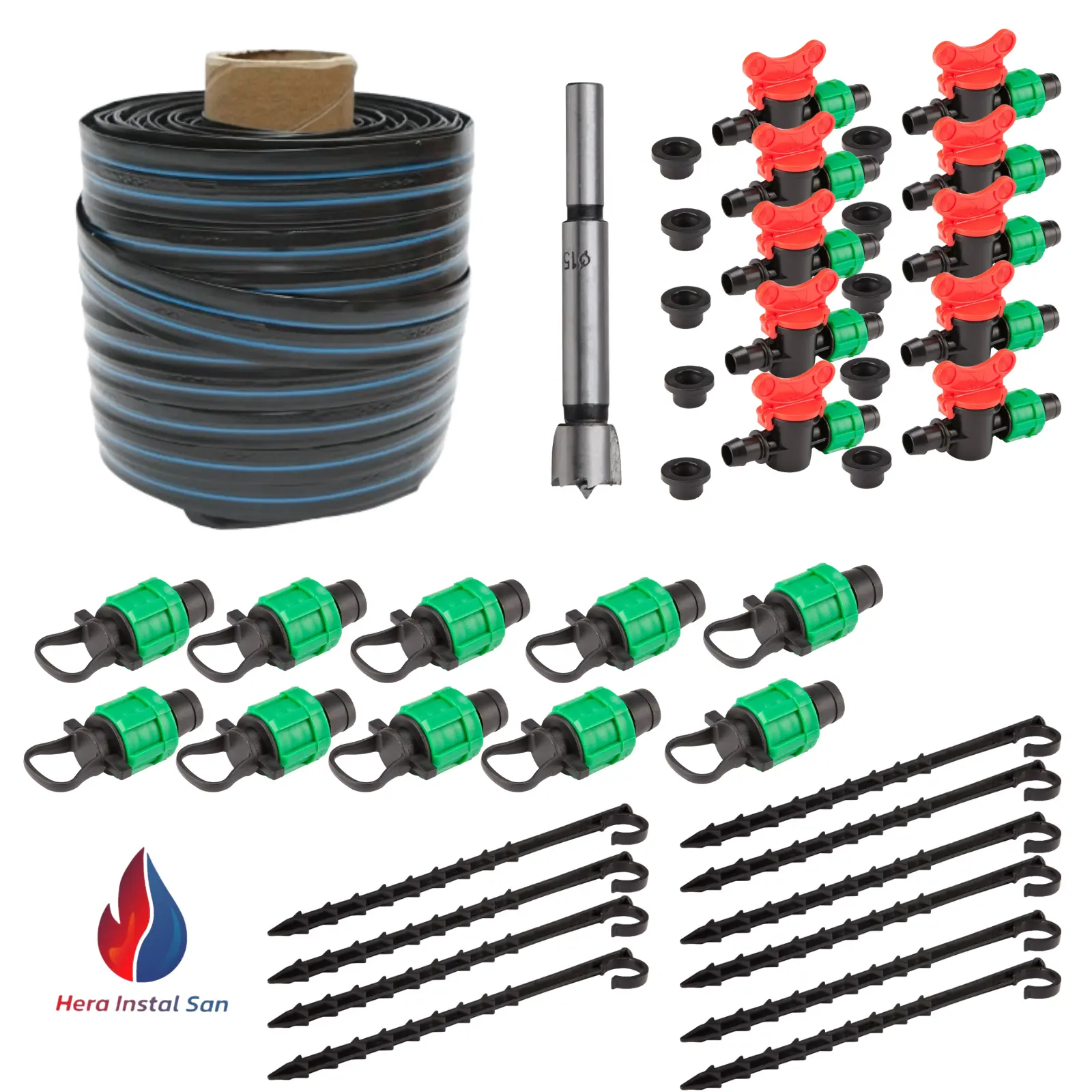 Sisteme de irigații si accesorii - Kit bandă de picurare 100 m – irigare eficientă pentru solarii și grădină