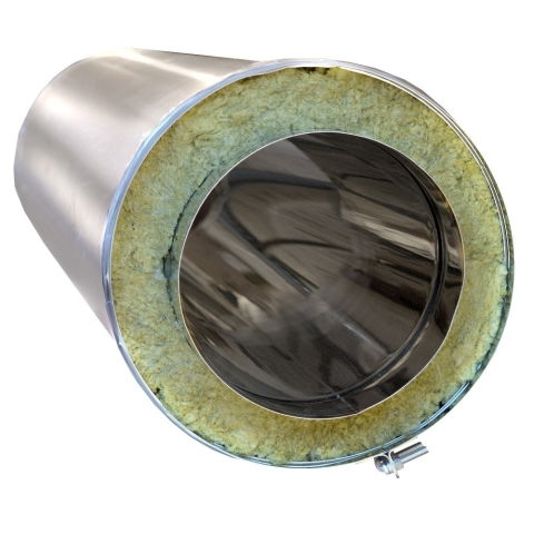 Kit exterior cos fum dublu perete izolat cu vata minerala bazaltica 40 mm, L, Ø200mm [3]