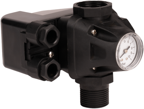 Kit pompă submersibilă 120m DDT QGD120 1100W + vas 24L + presostat | Sistem hidrofor complet [3]