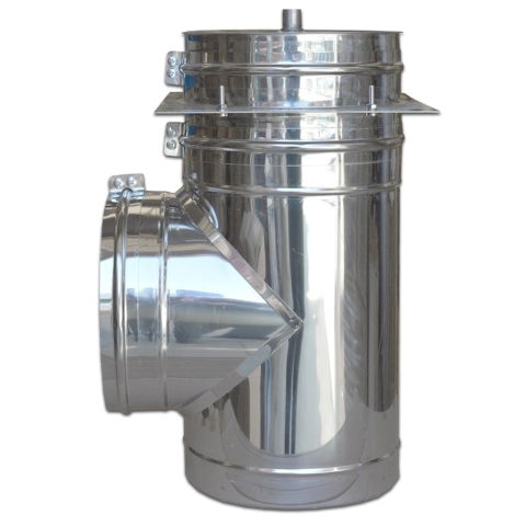 Pachet 4 Tuburi Inox Izolate Ø200 mm + Kit Exterior Coș Fum Dublu Perete, 4,5 m înălțime [3]