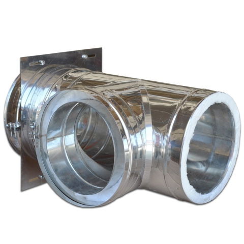 Pachet 4 Tuburi Inox Izolate Ø200 mm + Kit Exterior Coș Fum Dublu Perete, 4,5 m înălțime [2]