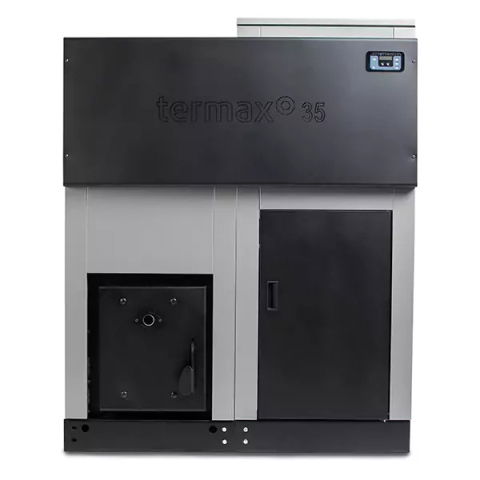 Pachet centrala cu peleti Termax ECO GRI 35 kW, 220 mp, buncar peleti 130 kg, diametru cos fum ⌀80 mm, volum apa 95 litri [2]