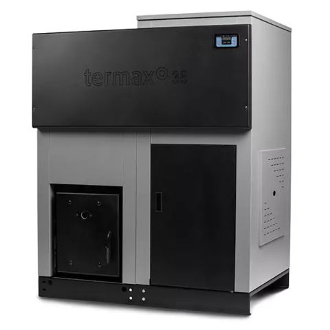 Pachet centrala cu peleti Termax ECO GRI 35 kW, 220 mp, buncar peleti 130 kg, diametru cos fum ⌀80 mm, volum apa 95 litri [1]