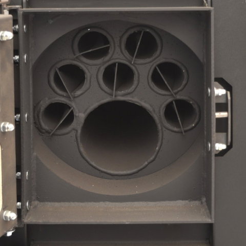 Pachet centrala mixta lemn/pelet Termax Tera 28 kW, 185 mp, buncar peleti 95 kg, volum manta apa 75 litri, diametru cos Ø120 mm [6]