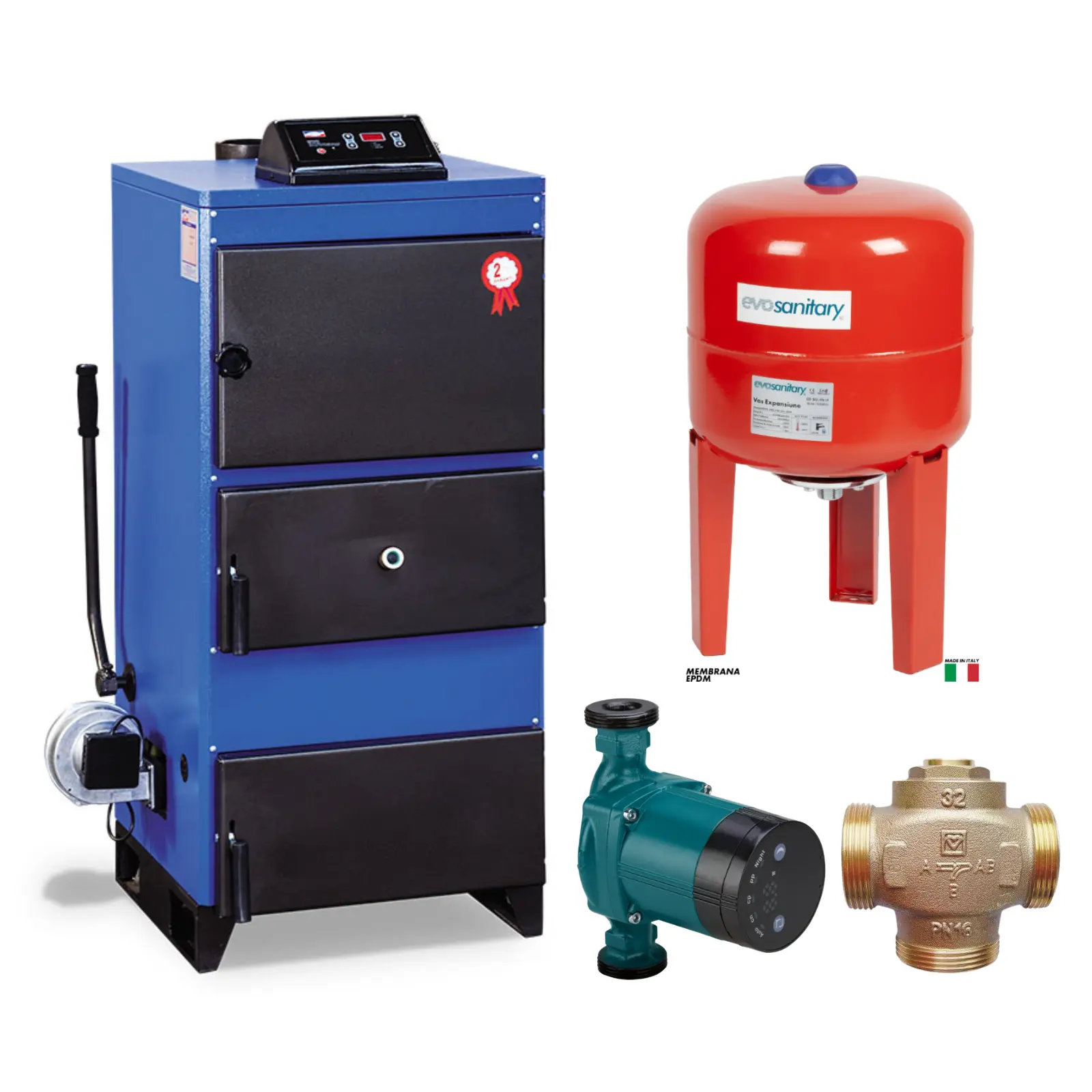 Surse de încălzire - Pachet centrală pe lemne Unmak 70 kW | Centrală lemn 330–400 mp economică