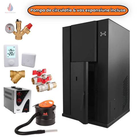 Pachet centrală pe peleți KOPH PM 40 kW pentru 250 mp [1]