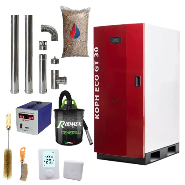Centrale termice pe pelet - Pachet centrala pe peleți KOPH 25 kW – Încălzire până la 160 m²