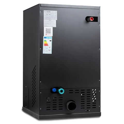 Pachet centrala termica cu peleti KOPH PM 40 kW, 250 mp, buncar peleti 100 kg, diametru cos fum ⌀100 mm, pompa recirculare si vas expansiune incorporate, Negru [1]