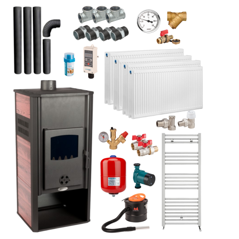 Termosobe pe lemne - Pachet termosobă pe lemne 21,4 kW + calorifere | Herainstal