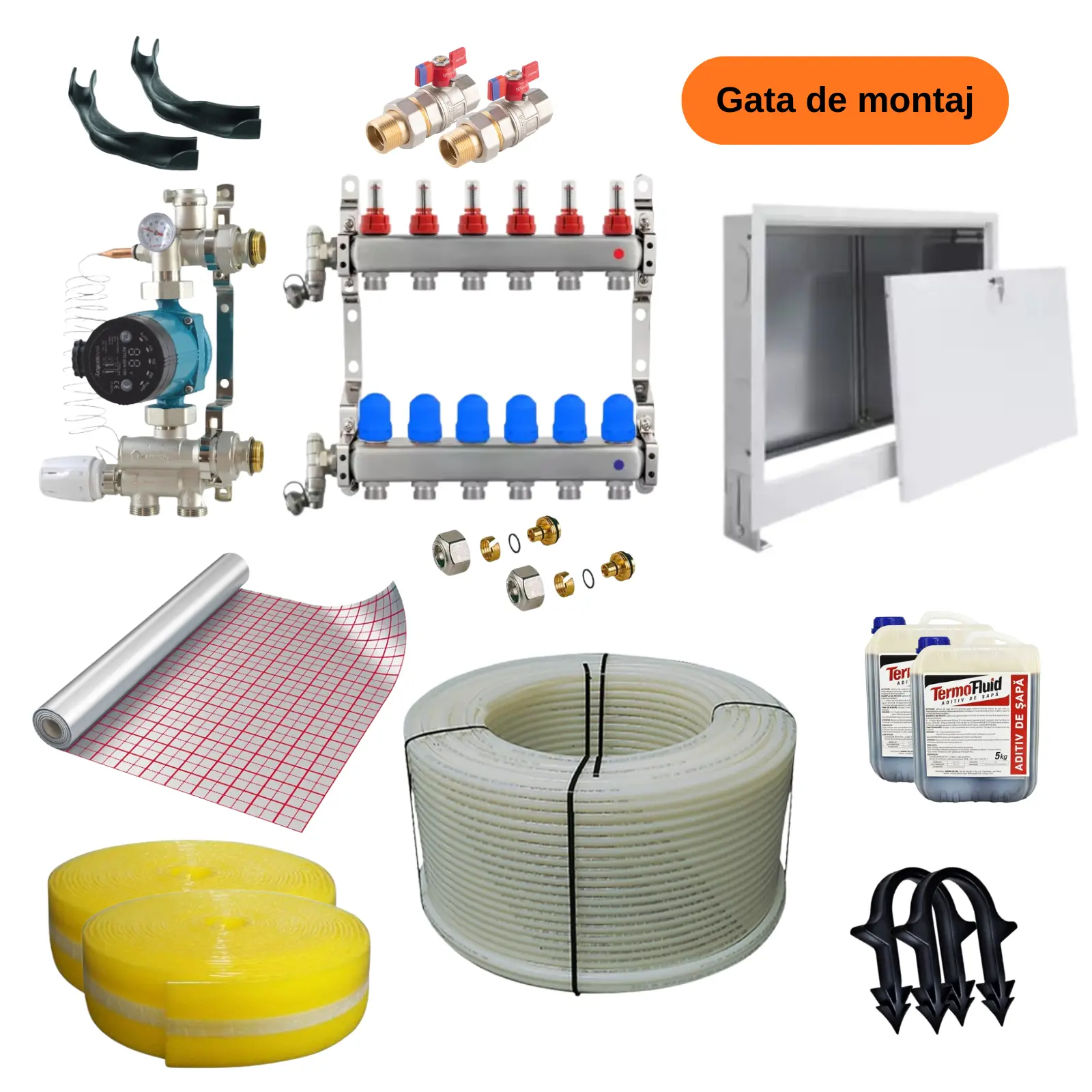 Pachet încălzire în pardoseală 100 mp – țeavă PE-RT Romaplus 5 straturi | Hera Instal [1]