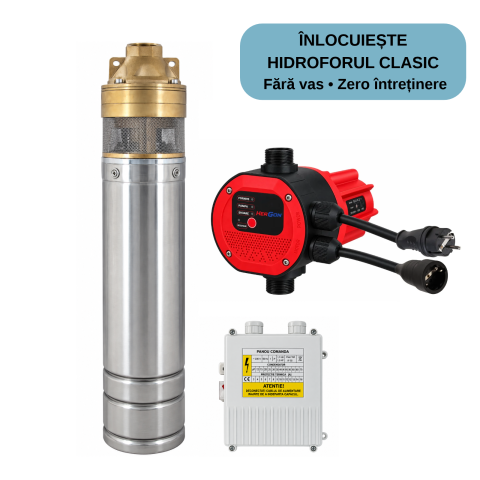 Pachete complete pompe submersibile - Pachet pompă submersibilă 1500W 120m – înlocuiește hidrofor