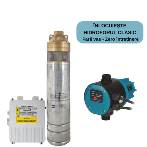 Pachete complete pompe submersibile - Pachet pompă submersibilă 750W cu prescontrol – înlocuiește hidrofor