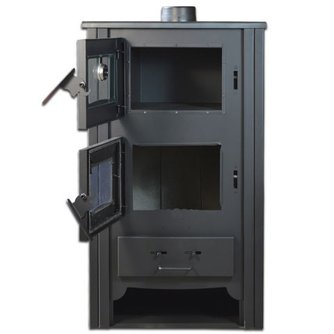 Pachet soba pe lemn Termax Doina, 12.2 kW, randament 84.17%, 80 m², cuptor de gatit integrat, Rosu, set accesorii, aspirator cenusa si suport lemne foc metalic Termax XL [4]