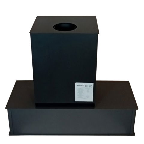 Pachet soba pe lemn Termax Mina, 9.47 kW, randament 84.32%, 60 m², spatiu depozitare lemne, Negru, set accesorii si aspirator cenusa [6]