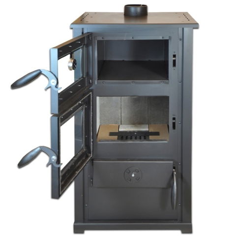 Pachet sobă pe lemne Termax Bucovina 12.2 kW + suport lemne [2]