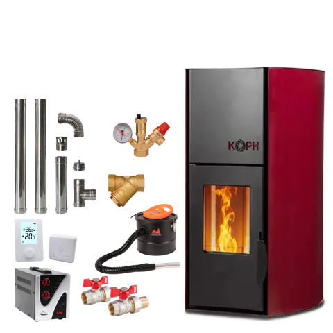 Termosemineu pe Peleți 18 kW KOPH Bordo – Pachet Complet