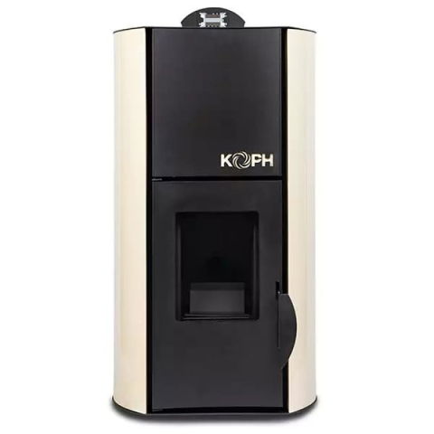 Pachet termosemineu cu peleti KOPH PM 18 kW, 120 mp, buncar 15 kg, diametru cos fum ⌀80 mm, pompa recirculare si vas expansiune incorporate, Crem, Calorifere, Grup siguranta [6]