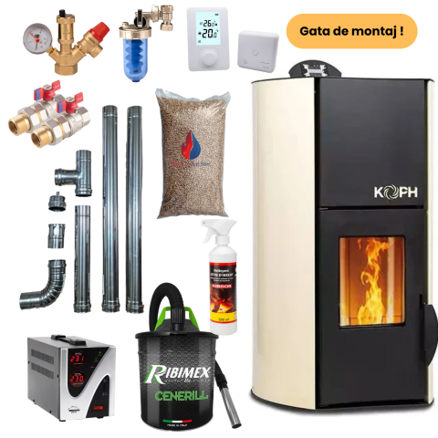 Termosemineu pe Peleți 25 kW KOPH Fiama – Pachet Complet [1]