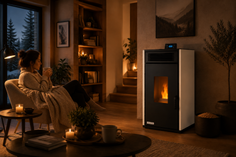 Pachet Termosemineu pe peleti TEBA TP-24 Hydro Pellet 20,5 kW [2]