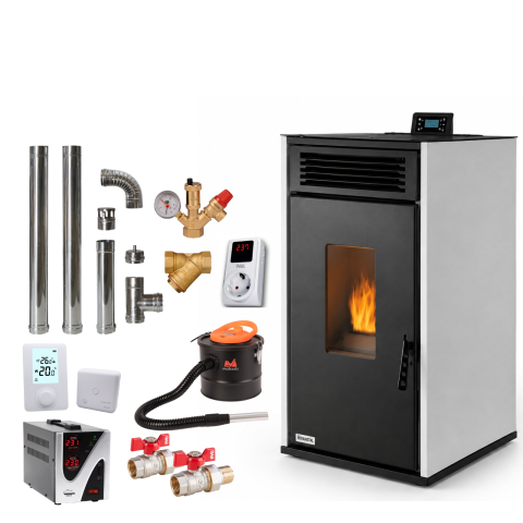 Termoseminee peleți - Pachet Termosemineu pe peleti TEBA TP-24 Hydro Pellet 20,5 kW