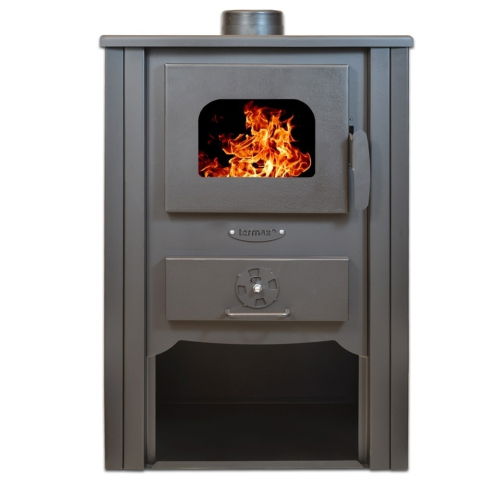 Pachet Termosemineu pe lemn Termax Decebal, 11.52 kW, randament 85.59%, 75 m², Bordo, Calorifere, Pompa Recirculare, Grup siguranta, Vas expansiune, Robineti tur/retur, Aspirator cenusa si set accesor [1]