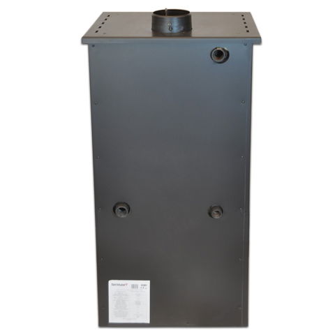 Pachet termosemineu pe lemn Termax Thermis, 24.43 kW, randament 85.10%, 155 m², Bej si suport lemne foc metalic Termax M cu design vertical si robust, 50 x 40 x 36 cm [5]