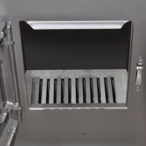 Pachet termosemineu pe lemn Termax Thermis, 24.43 kW, randament 85.10%, 155 m², Bej si suport lemne foc metalic Termax M cu design vertical si robust, 50 x 40 x 36 cm [6]