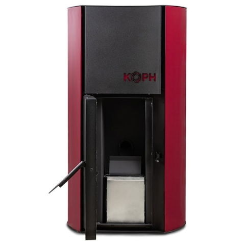 Termosemineu pe peleti KOPH PM 25 kW Fiama pentru 160 mp, cu buncar 25 kg, pompă recirculare și vas expansiune incluse. Eficiență, confort și design elegant Bordo. [2]