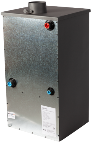 Pachet complet termosobă pe lemne 13.1 kW, 2 calorifere 600x800, pompă electronică și vas expansiune 24L , robineti – încălzire eficientă până la 85 m². [3]