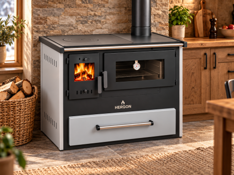Termosobă pe lemne 12 kW cu cuptor și plită – Pachet 85 mp | Hera Instal Vatra [1]