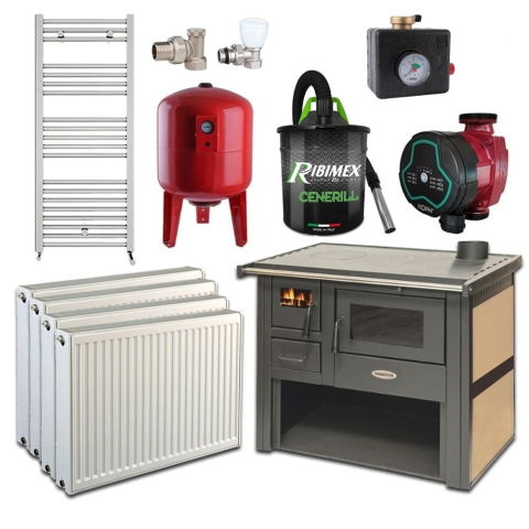 Termosobe pe lemne - Pachet Termosobă lemne Termax Culina 12.05 kW cu cuptor – complet