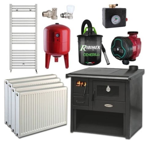 Termosobe pe lemne - Pachet Termosobă lemne Termax Voinic 12.05 kW cu cuptor – complet