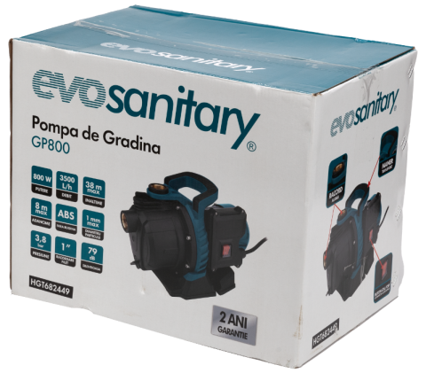 Pompă de grădină ABS GP800 EvoSanitary 800W [1]