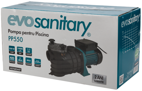 Pompă piscină PP550 EvoSanitary 550W cu filtru [1]