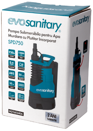 Pompă submersibilă apă murdară 750W EvoSanitary SDP750 [2]