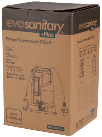 Pompă submersibilă apă murdară EvoSanitary SP550 +Plus [1]