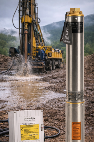 Pompă submersibilă 750W inox 12 turbine pentru foraje adânci [2]