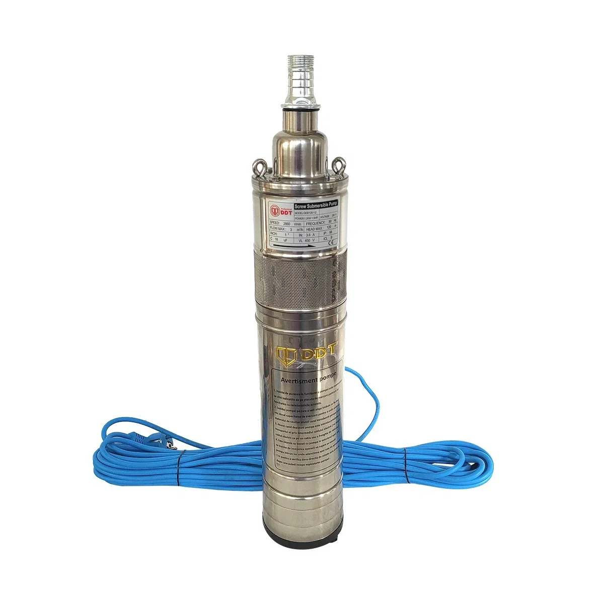 Pompe submersibile - Pompa submersibila inox 1100W, 120m, 3 m³/h, cablu 20m