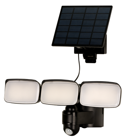 Scule - Proiector Solar Reglabil 3 BecurI, 1100 Lm, IP44 - Evotools