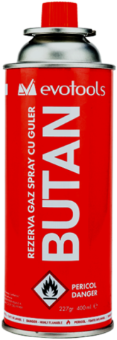 Scule - Rezervă gaz spray 227 g | Jet controlat și fiabil pentru camping și uz casnicb