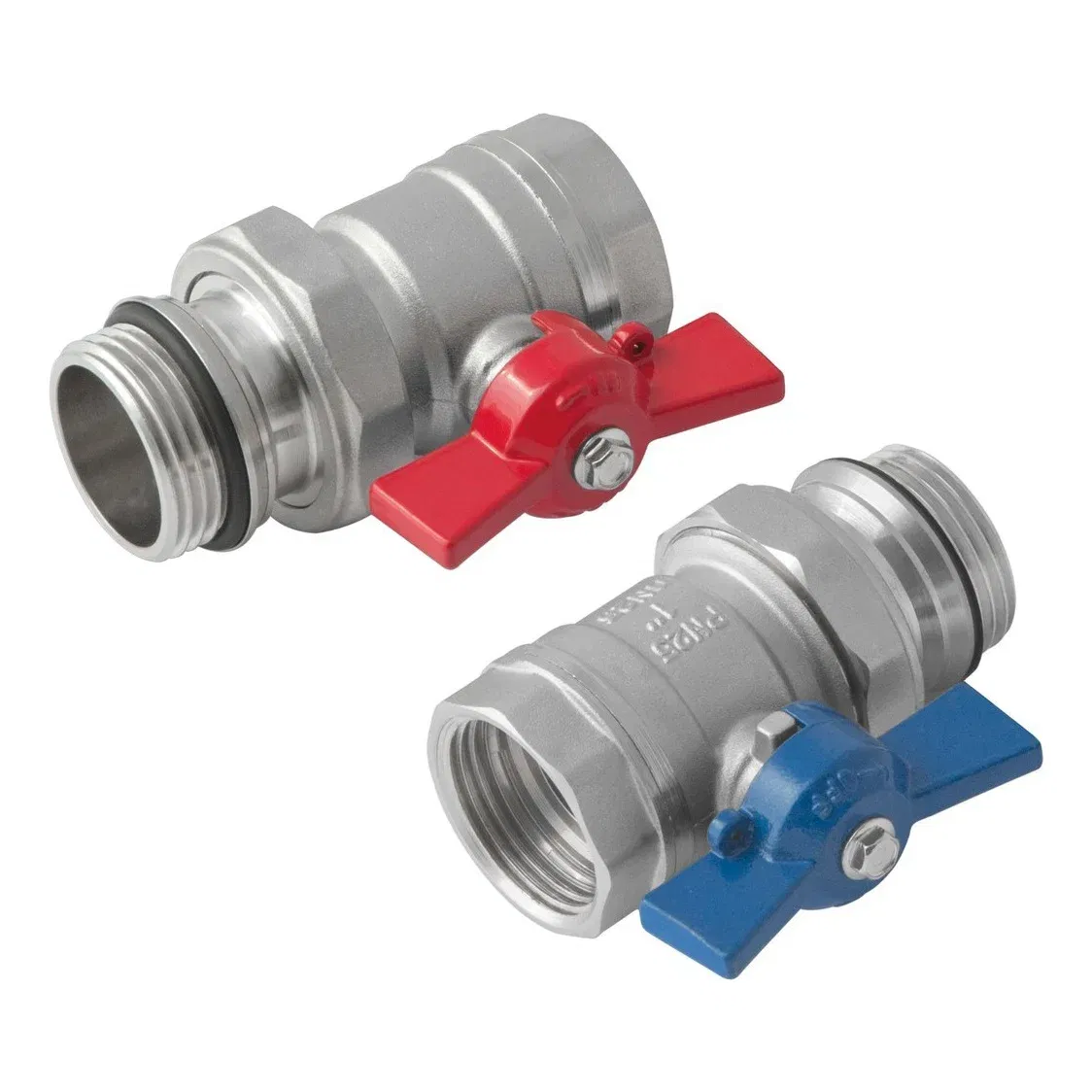 Accesorii incalzire in pardoseala - Set robineți KOPH 1 inch cu racord olandez FI-FE pentru încălzire în pardoseală