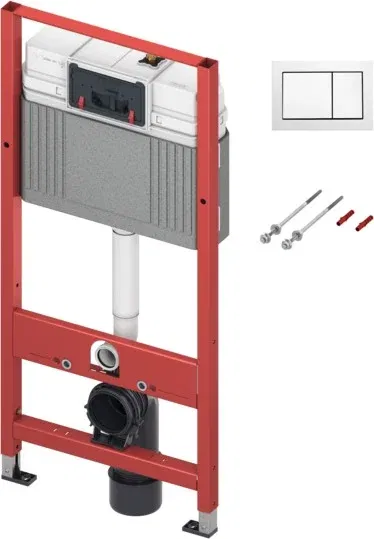 Casă și grădină - Set de WC cu rezervor Base, inclusiv clapeta cu dubla actionare TECEbase alba, inaltime de instalare 1120 mm